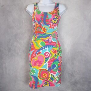 Vintage United Colors Of Benetton Dress Womens XS Bodycon Mini Barbie Core 90s